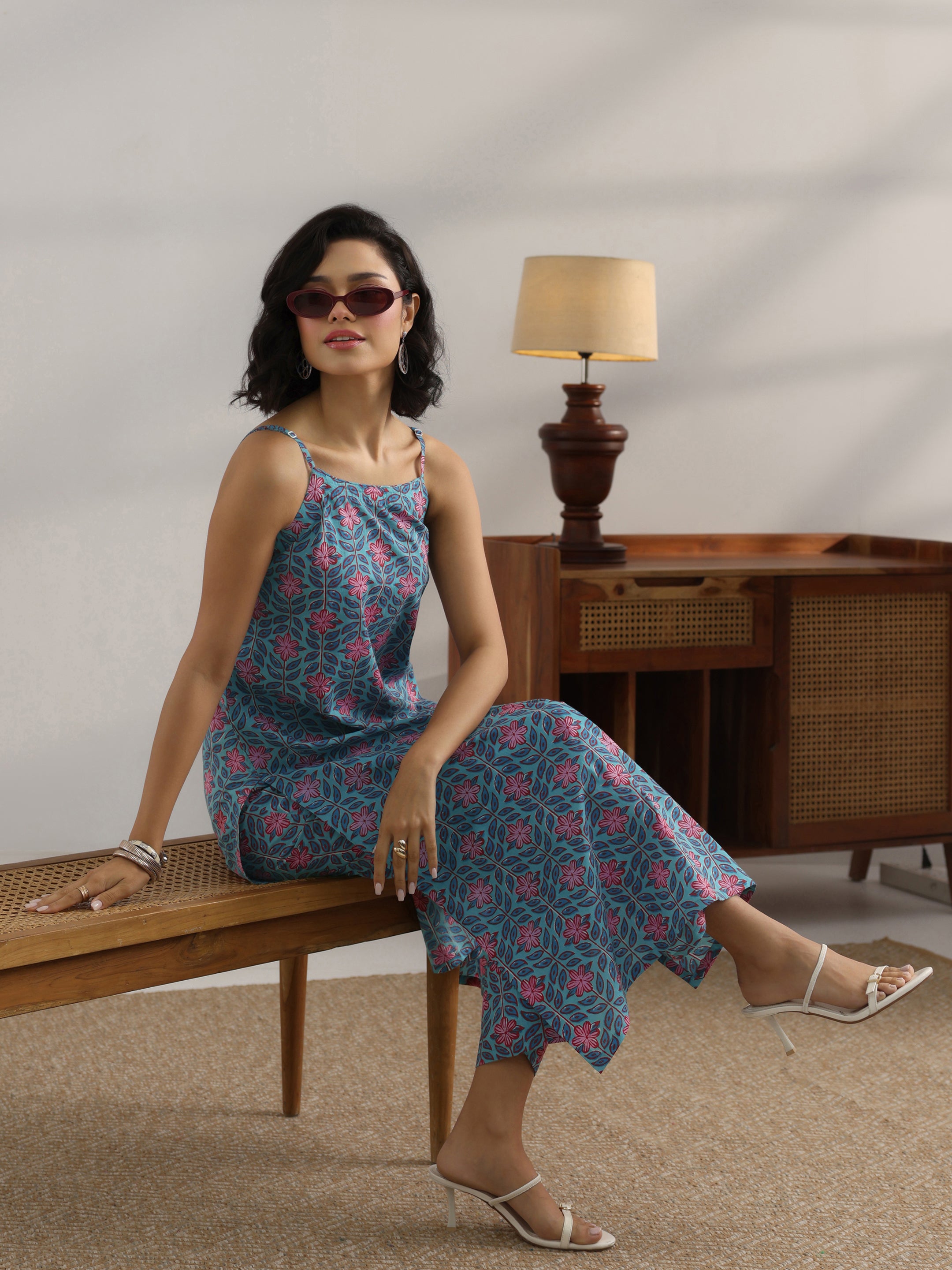 libas Blue Printed Cotton Straight Kurta Set-picture-61