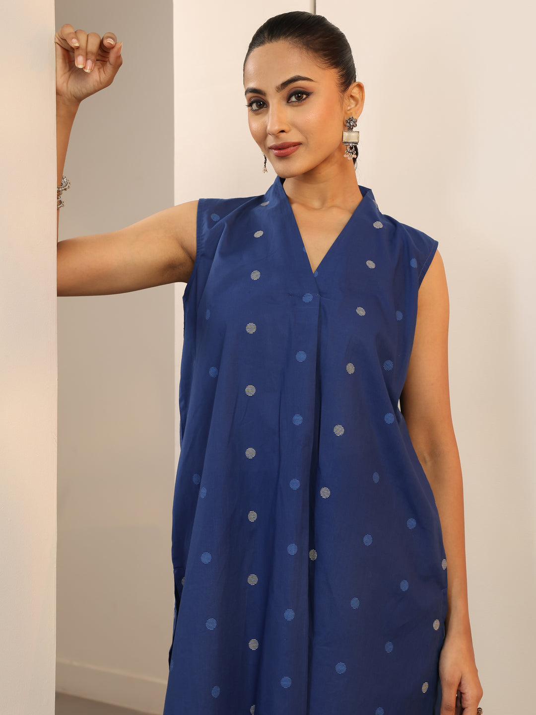 Blue Geometric Printed Co-Ord Set