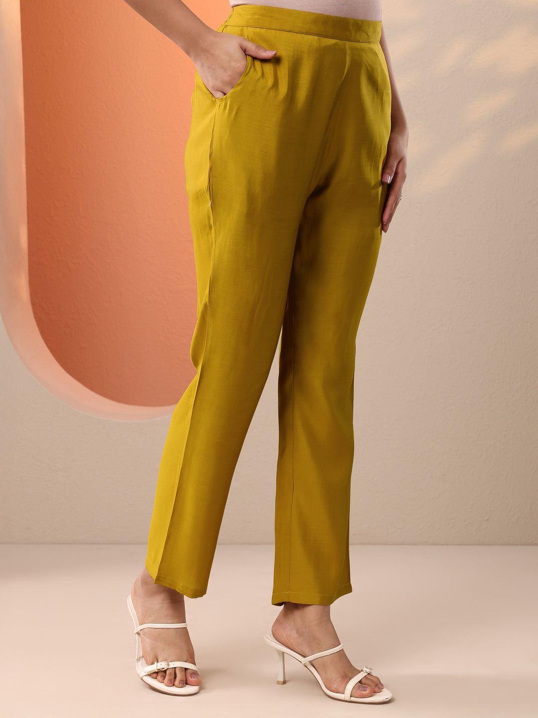  Mustard Printed Silk Blend Straight Suit Set With Dupatta 