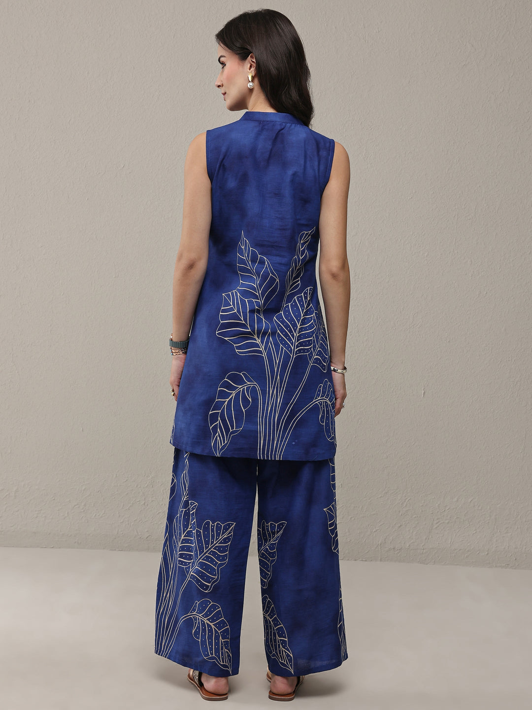  Blue Floral Printed Cotton Co-Ord Set 