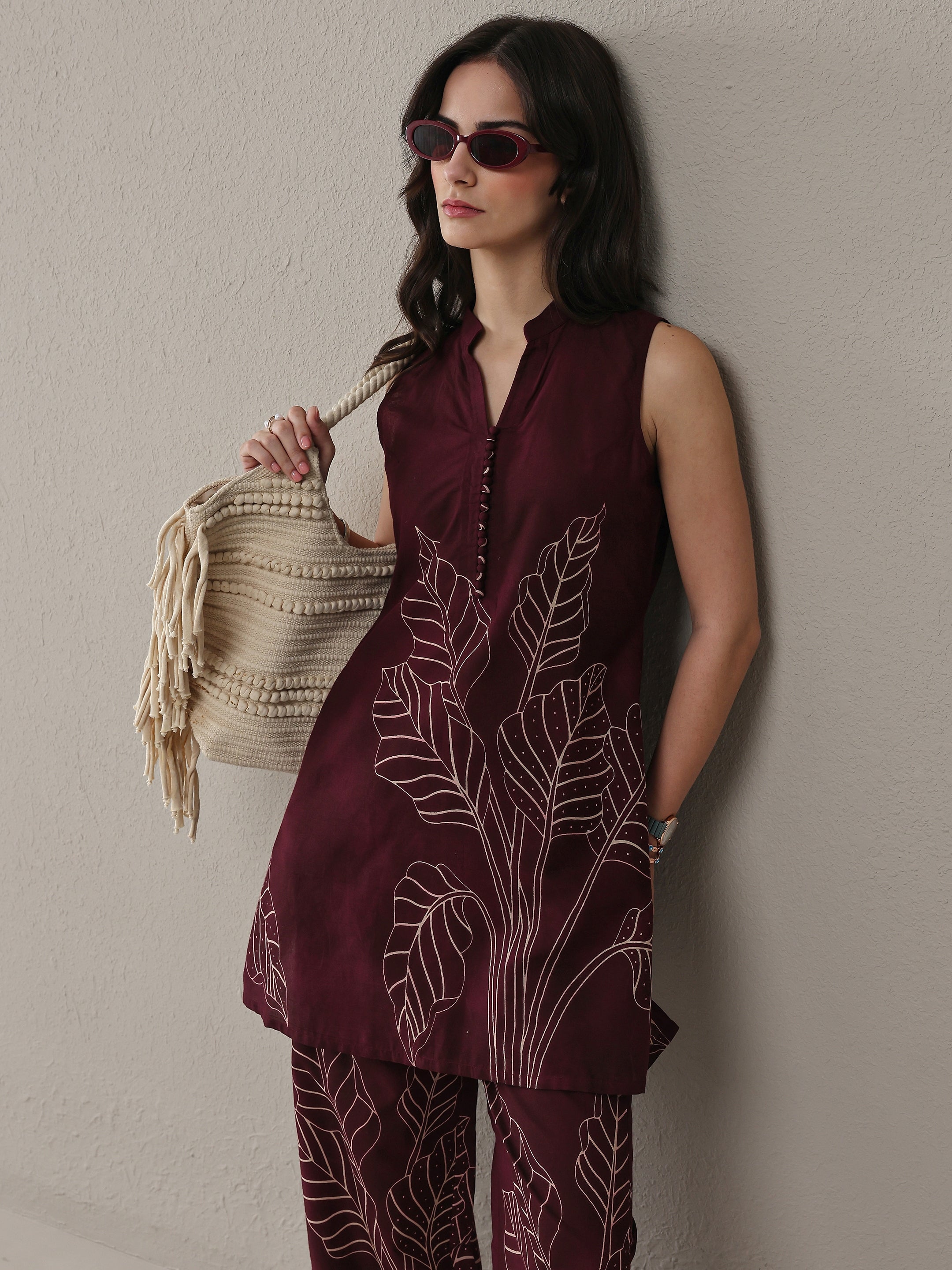 libas Brown Floral Printed Cotton Co-Ord Set-picture-52