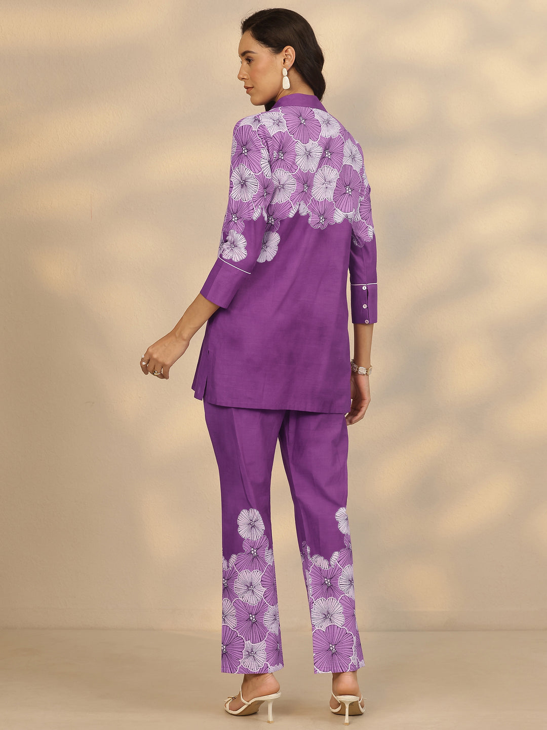  Purple Printed Cotton Co-Ord Sets 