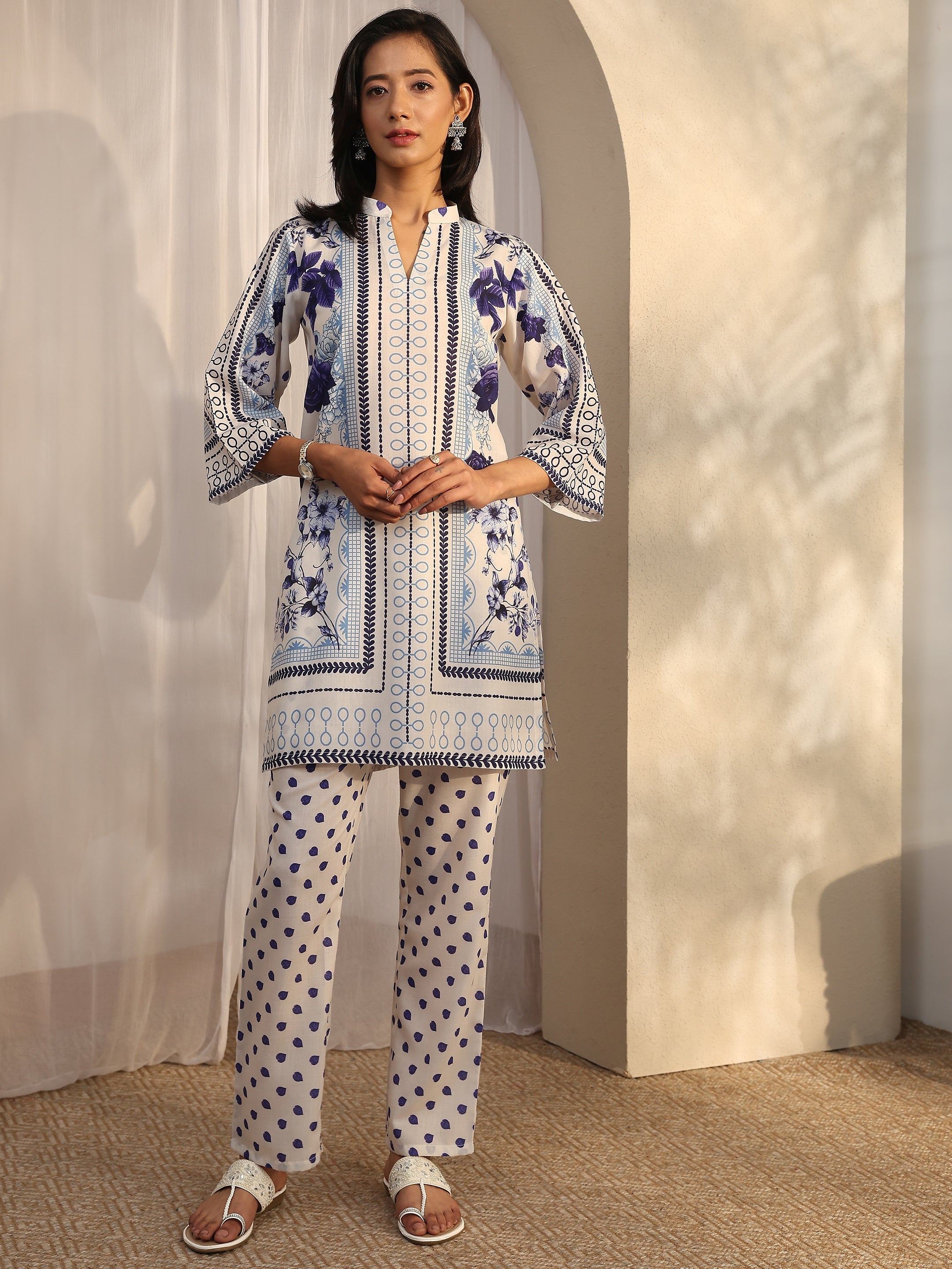 libas Off White Printed Cotton Co-Ord Sets-picture-54