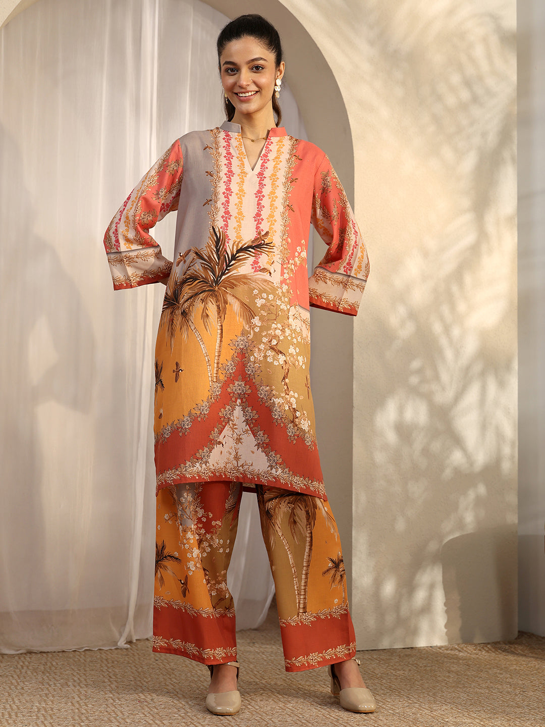 libas Multi Printed Cotton Blend Co-Ord Sets-picture-30