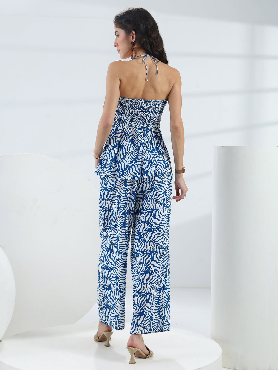  Blue Printed Rayon Co-Ord Set 