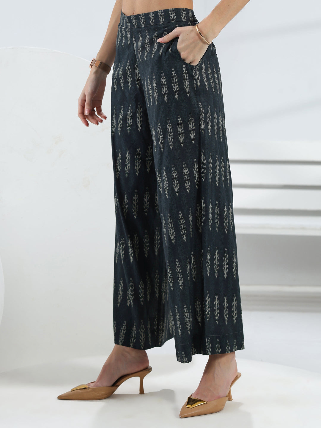  Black Printed Cotton Co-Ord Set 