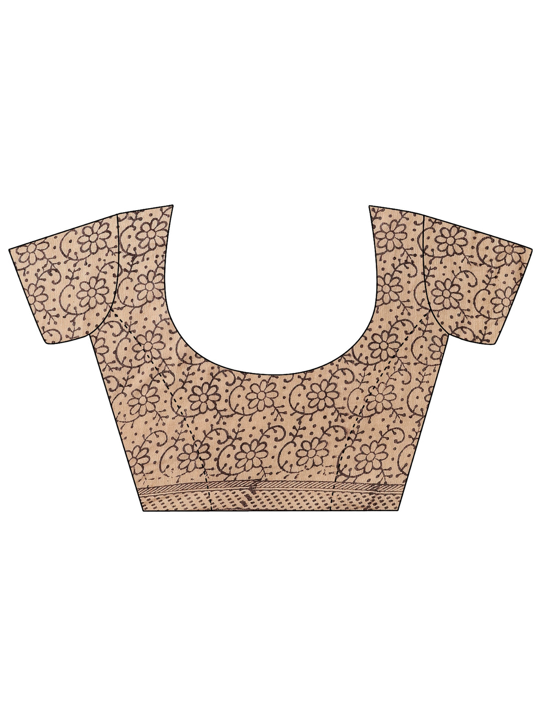  Mustard Geometric Printed Cotton Saree With Unstitched Blouse Piece 