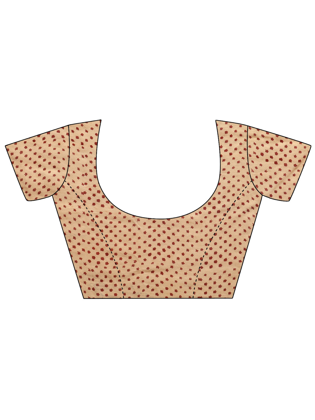  Mustard Block Printed Cotton Saree With Unstitched Blouse Piece 