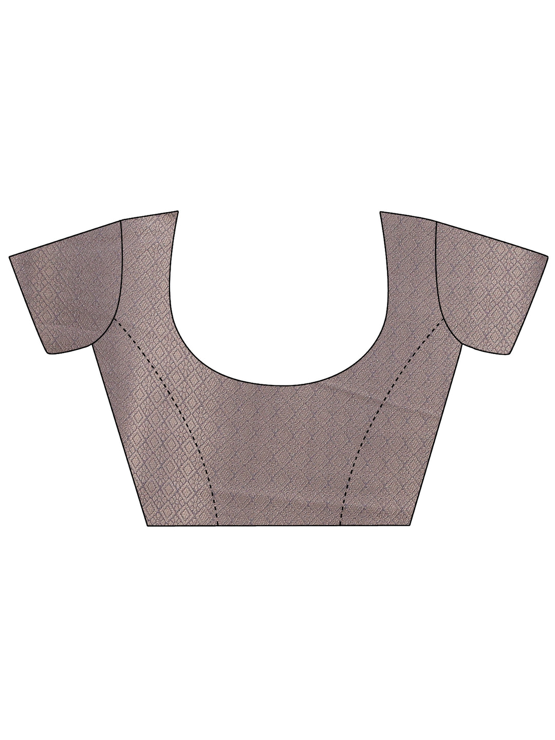  Gold Printed Silk Blend Saree With Unstitched Blouse Piece 