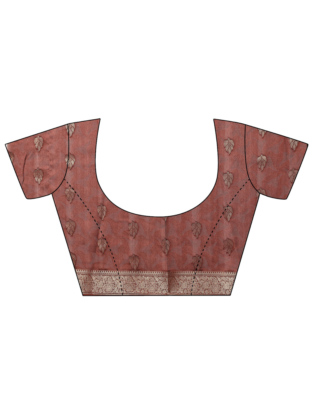  Beige Woven Design Silk Blend Saree With Unstitched Blouse Piece 