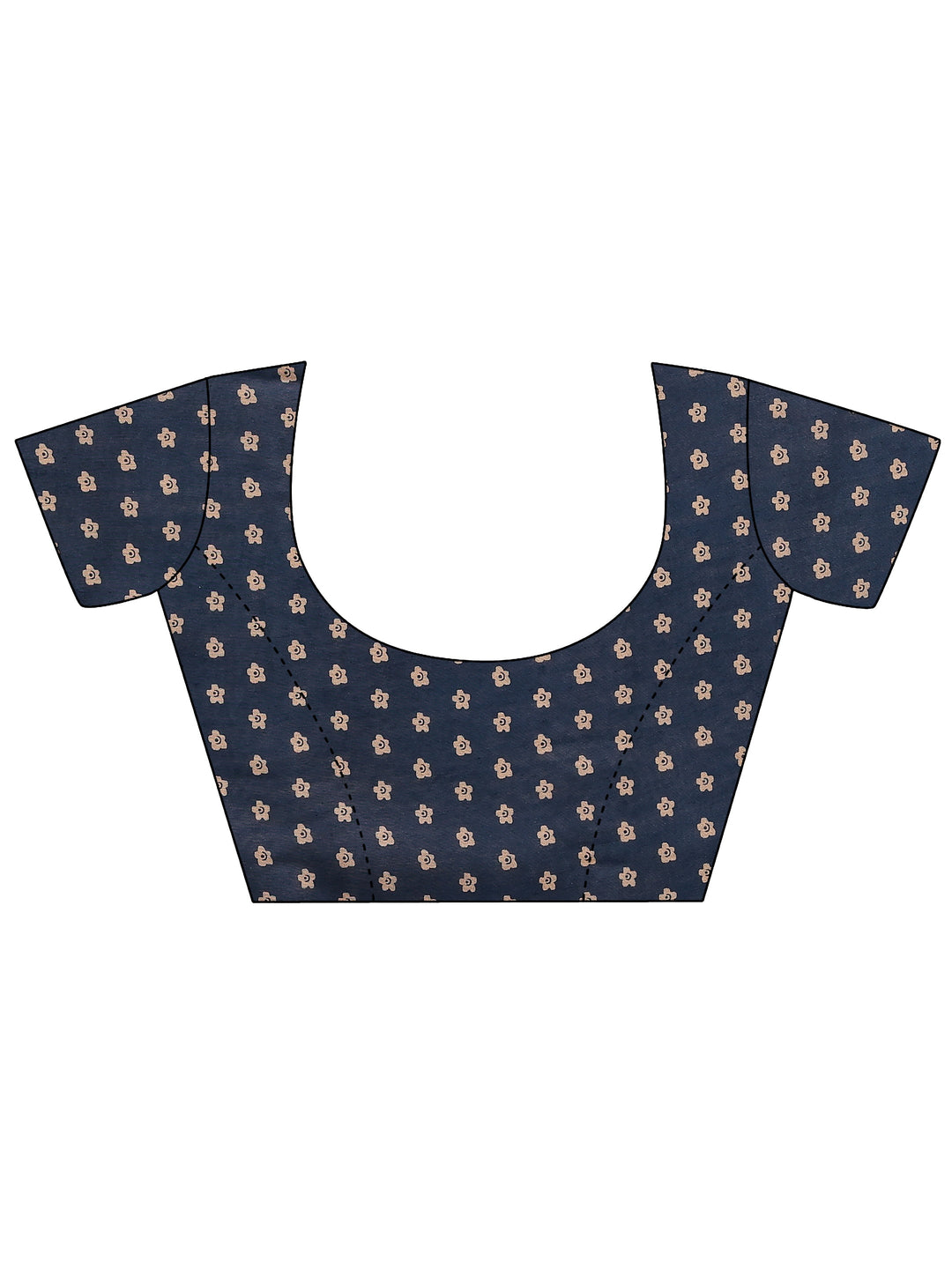  Purple Printed Silk Blend Saree With Unstitched Blouse Piece 