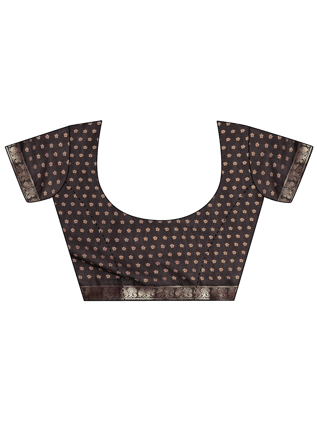  Maroon Printed Silk Blend Saree With Unstitched Blouse Piece 