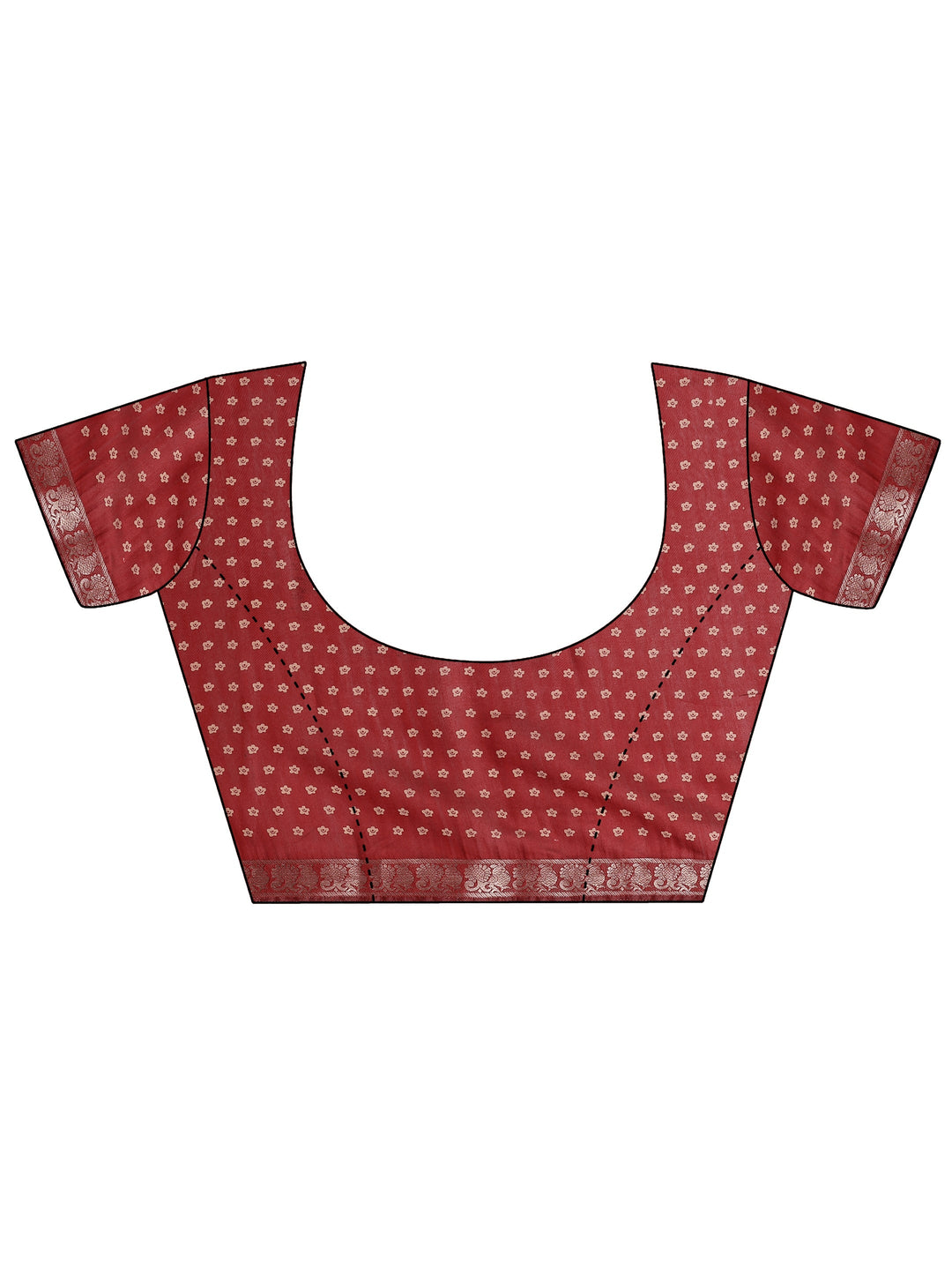  Black Printed Silk Blend Saree With Unstitched Blouse Piece 