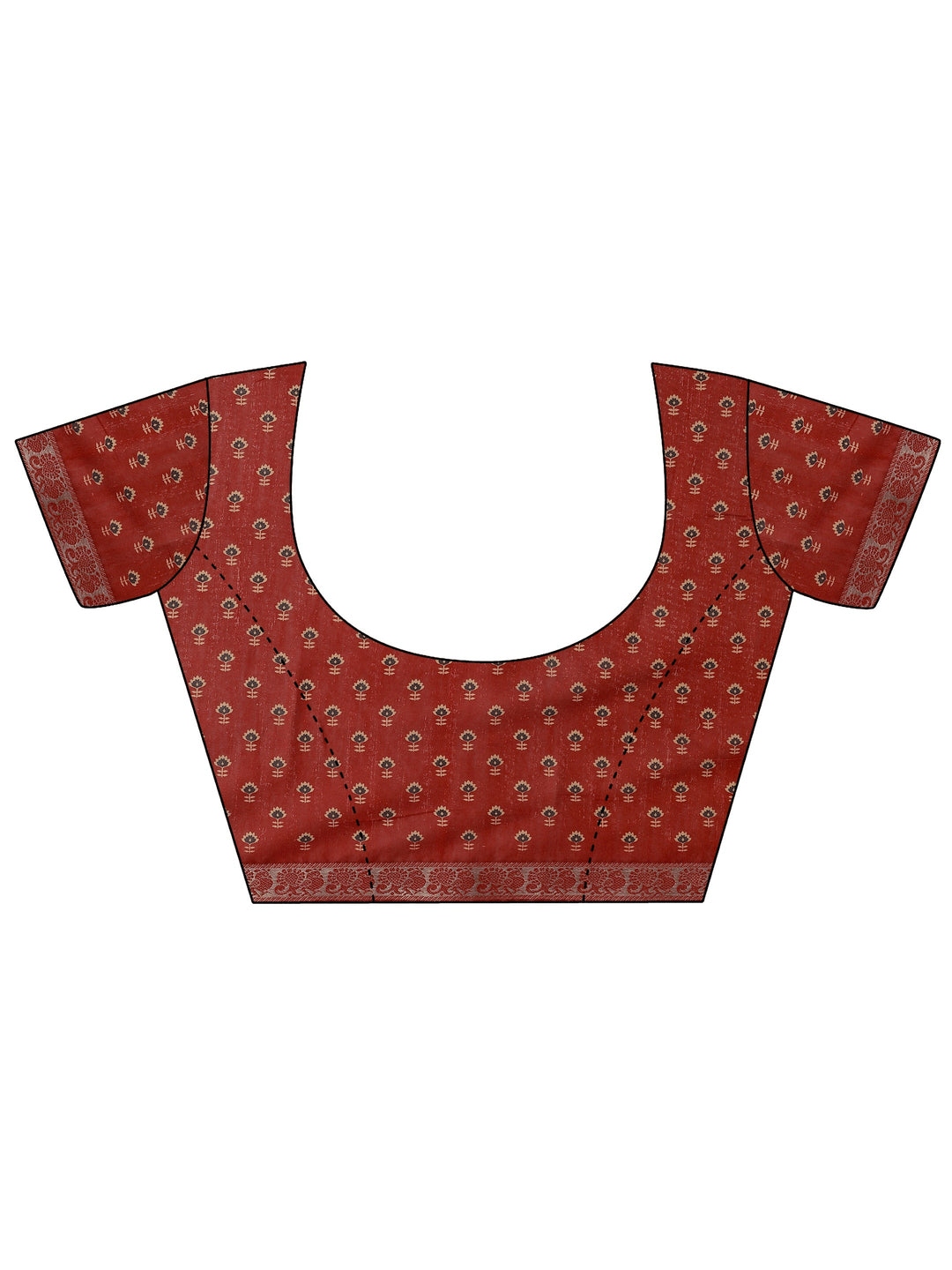  Black Printed Silk Blend Saree With Unstitched Blouse Piece 