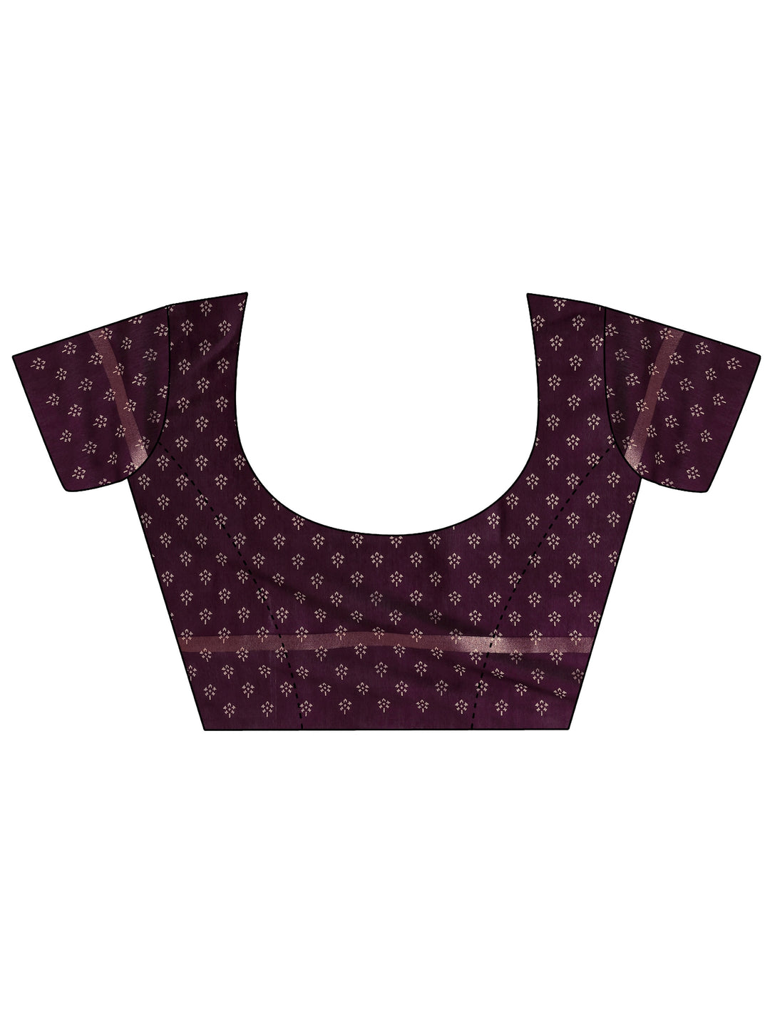  Beige Printed Silk Blend Saree With Unstitched Blouse Piece 