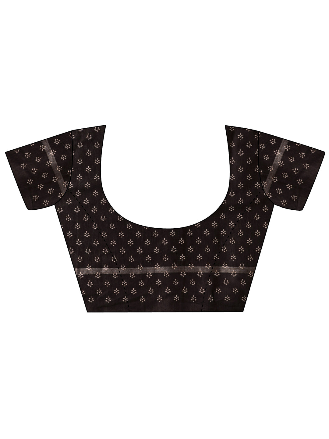  Beige Printed Silk Blend Saree With Unstitched Blouse Piece 