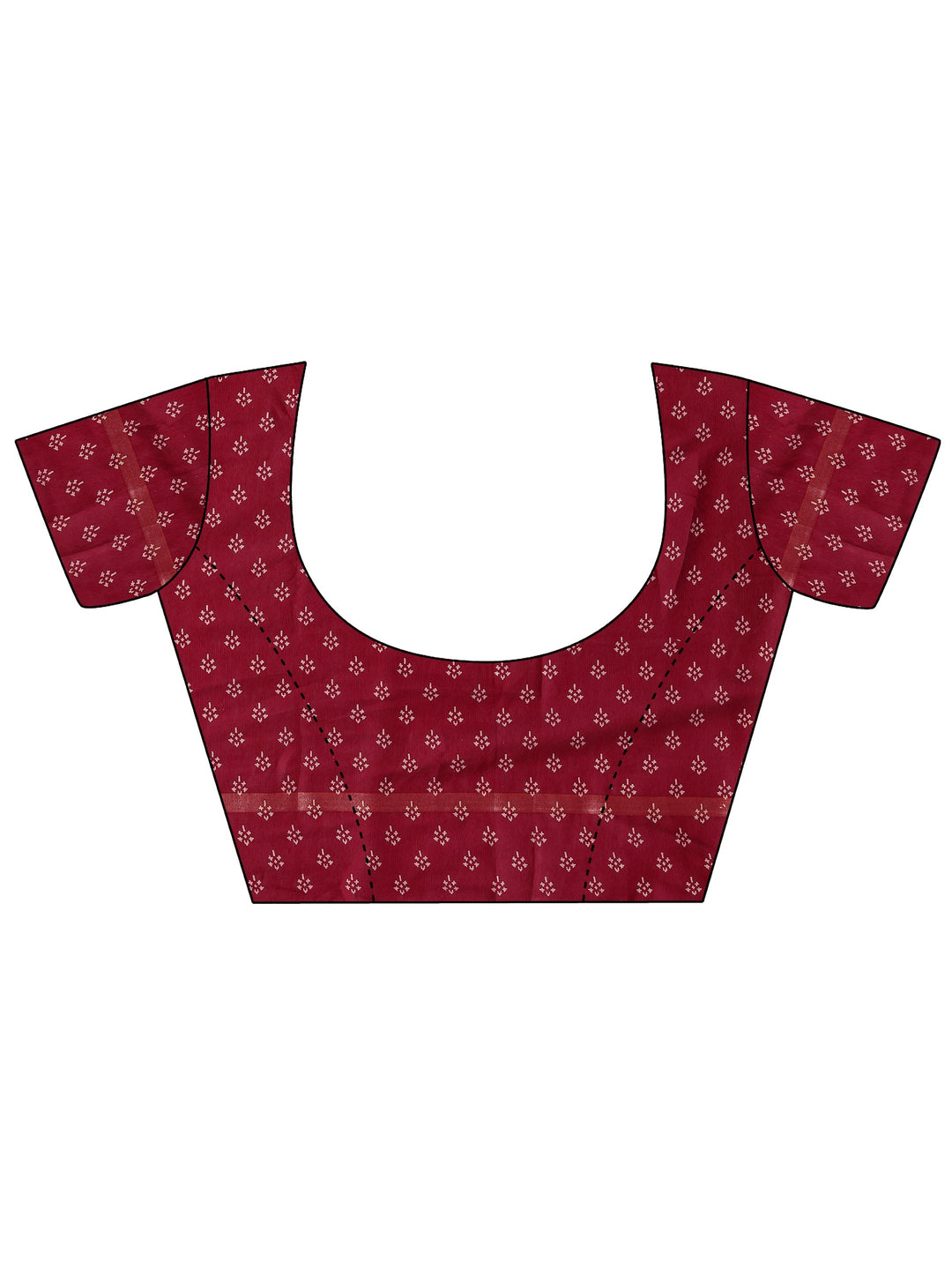  Beige Printed Silk Blend Saree With Unstitched Blouse Piece 