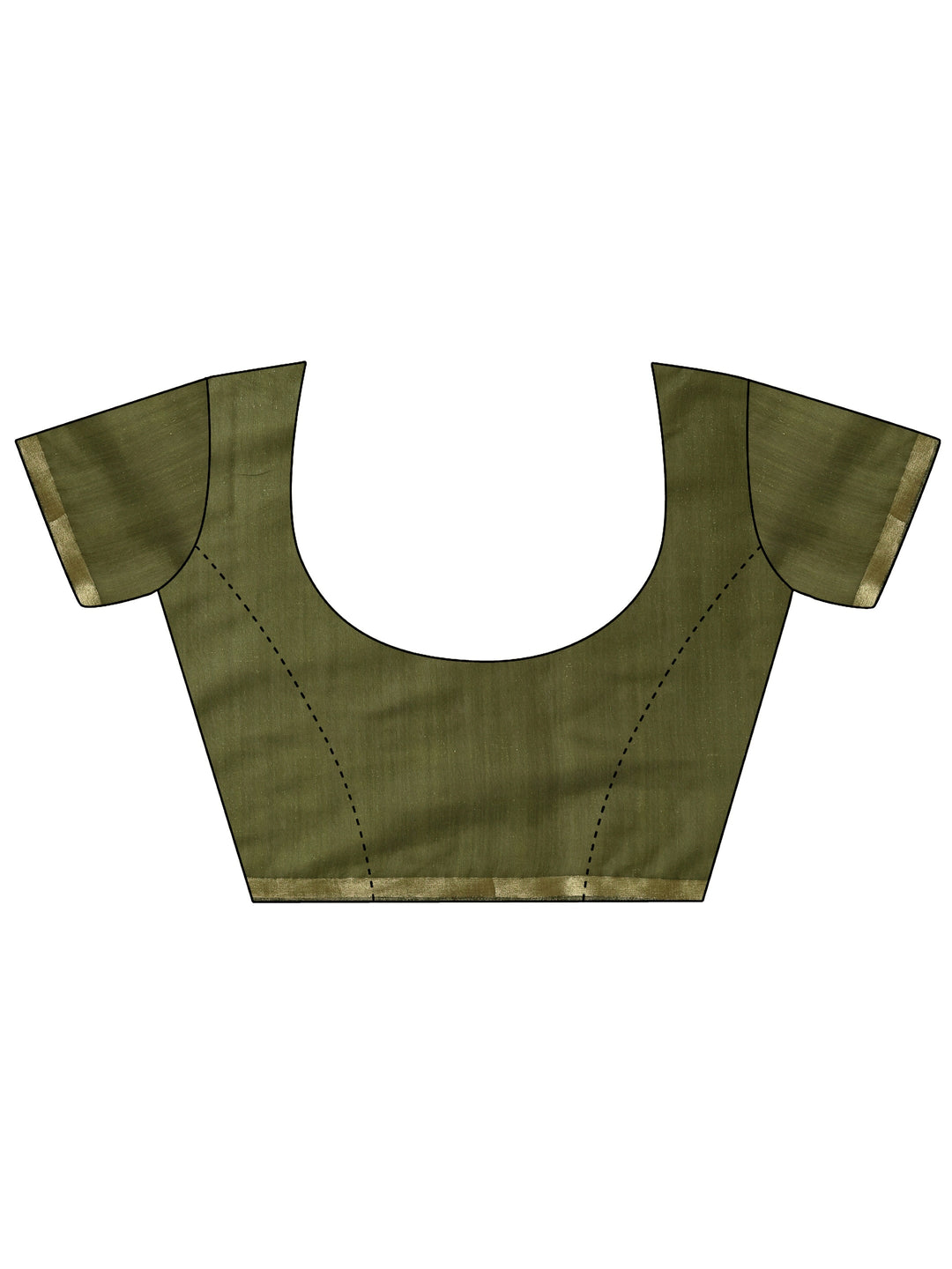  Beige Paisley Printed Silk Blend Saree With Unstitched Blouse Piece 