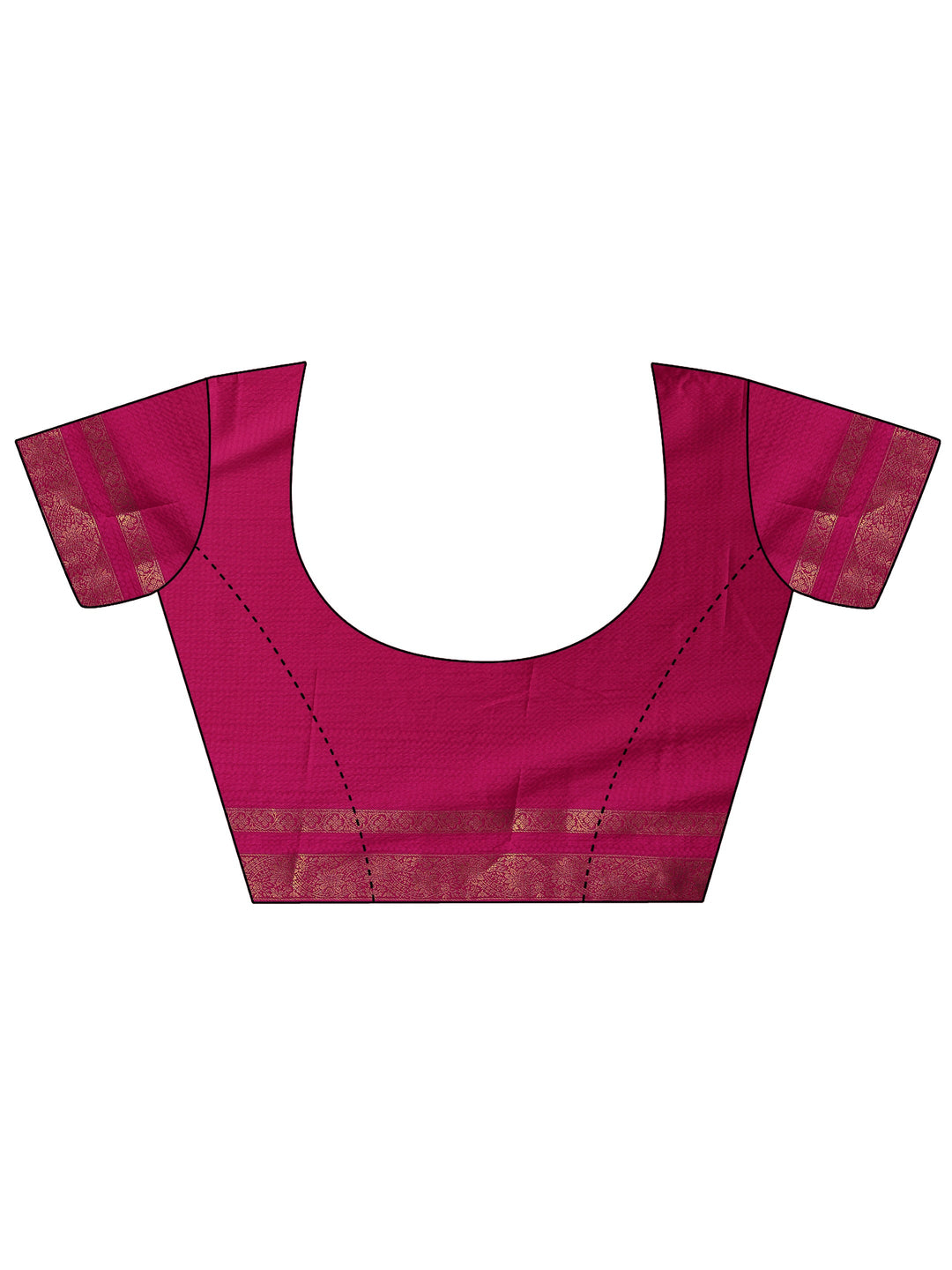  Pink Paisley Printed Silk Blend Saree With Unstitched Blouse Piece 