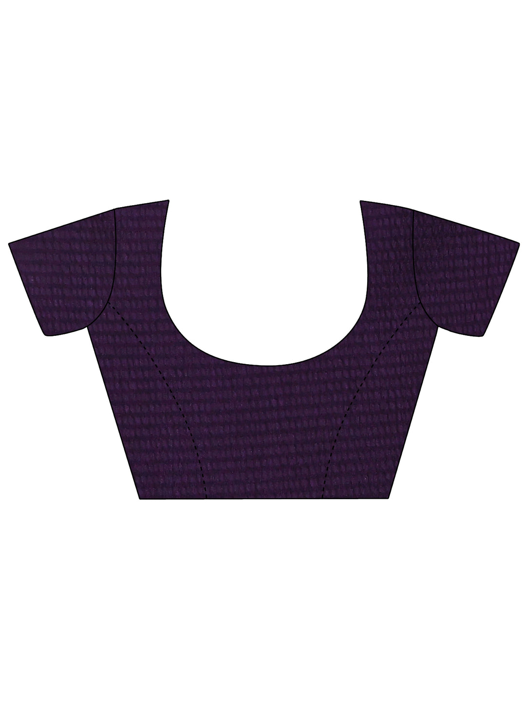  Purple Printed Silk Blend Saree With Unstitched Blouse Piece 