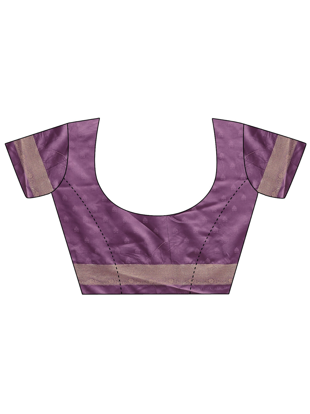  Purple Woven Design Banarsi Silk Blend Saree With Unstitched Blouse Piece 