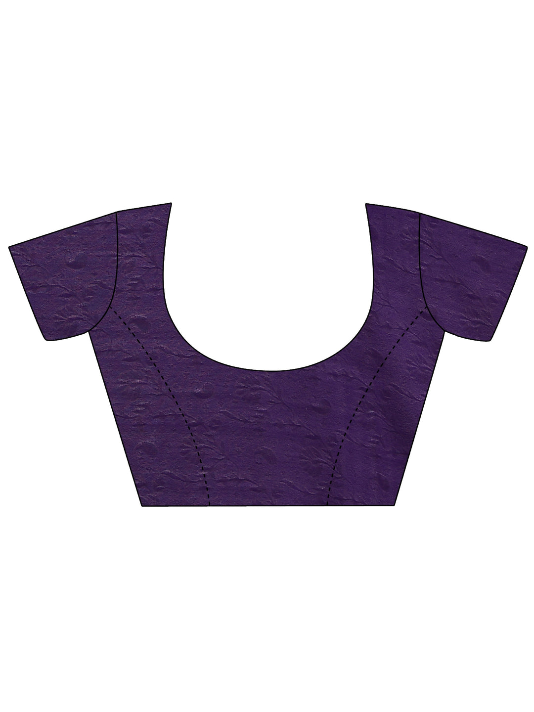  Purple Printed Silk Blend Saree With Unstitched Blouse Piece 