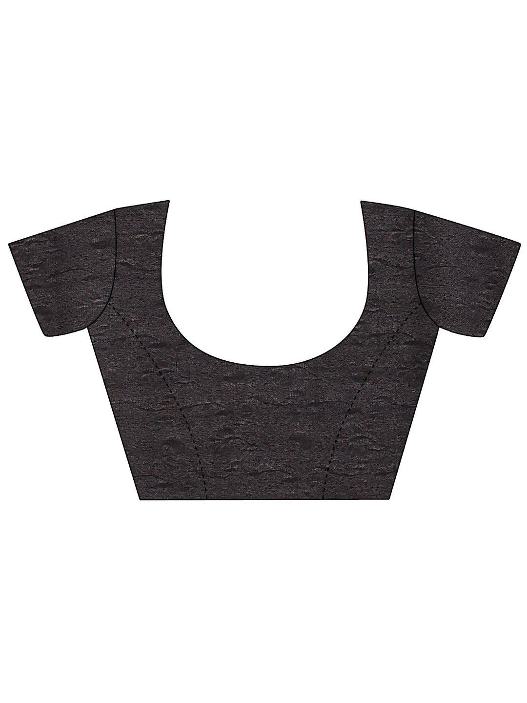  Black Printed Silk Blend Saree With Unstitched Blouse Piece 