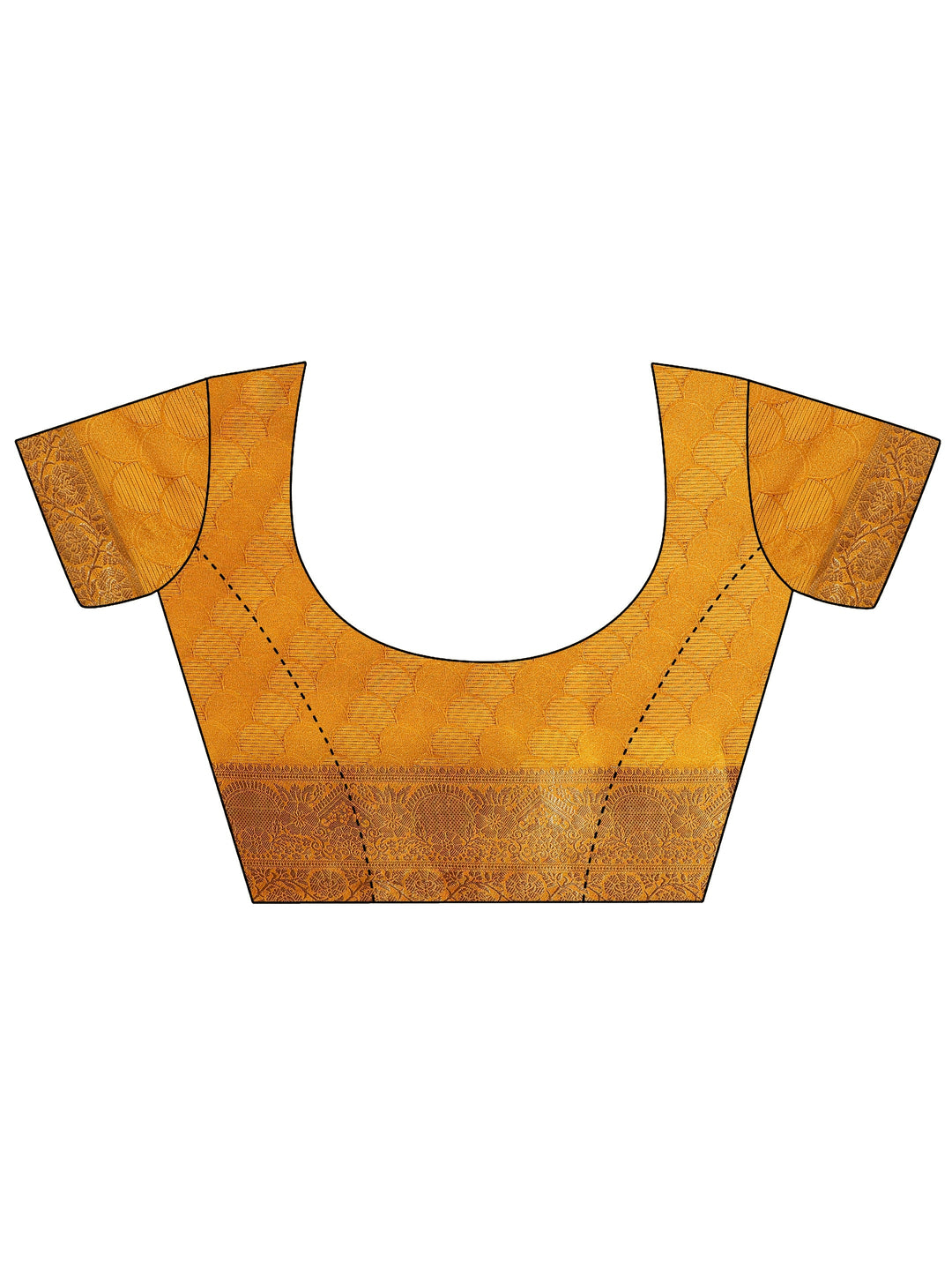  Mustard Woven Design Silk Blend Saree With Unstitched Blouse Piece 