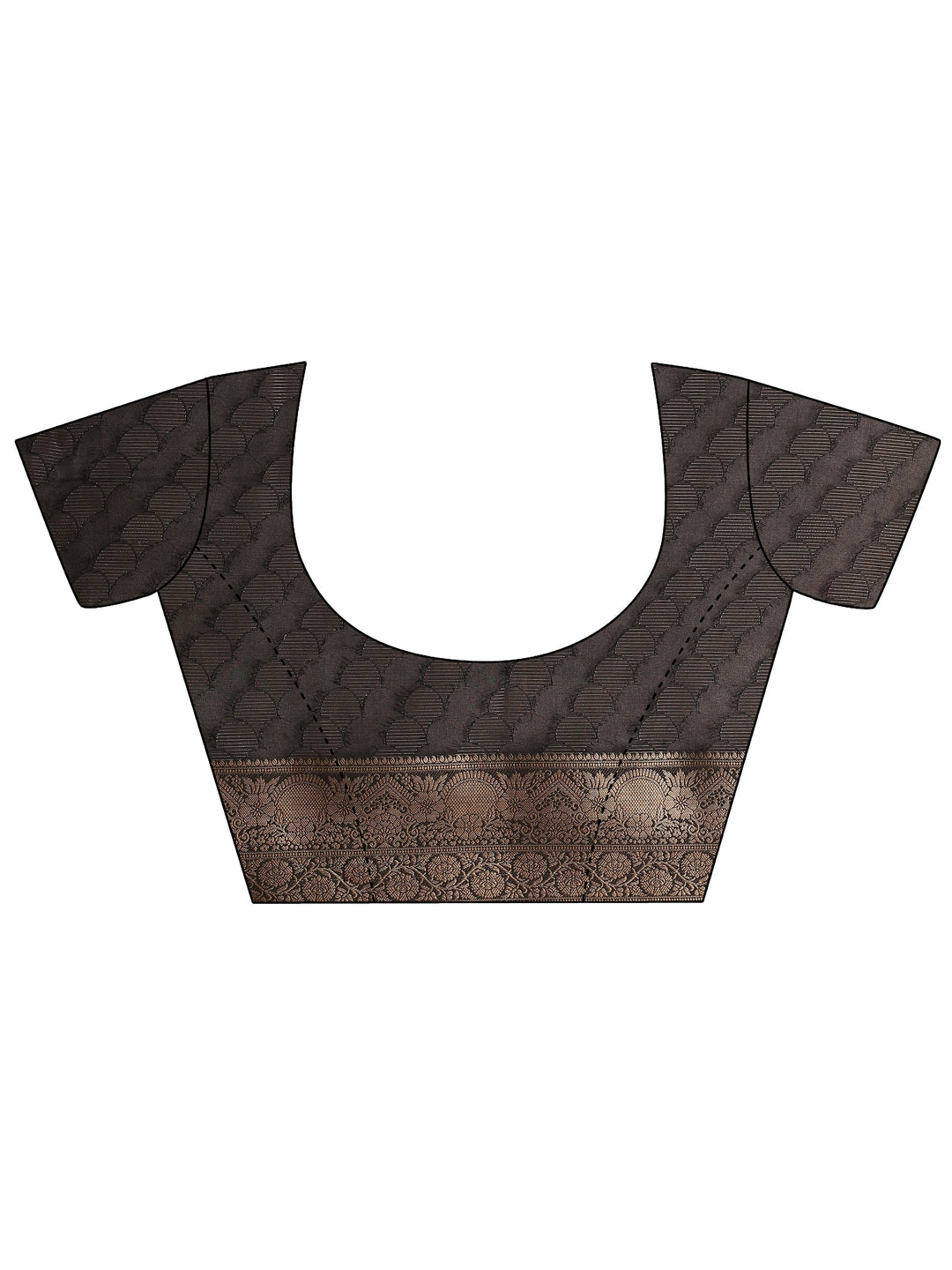  Black Woven Design Silk Blend Saree With Unstitched Blouse Piece 