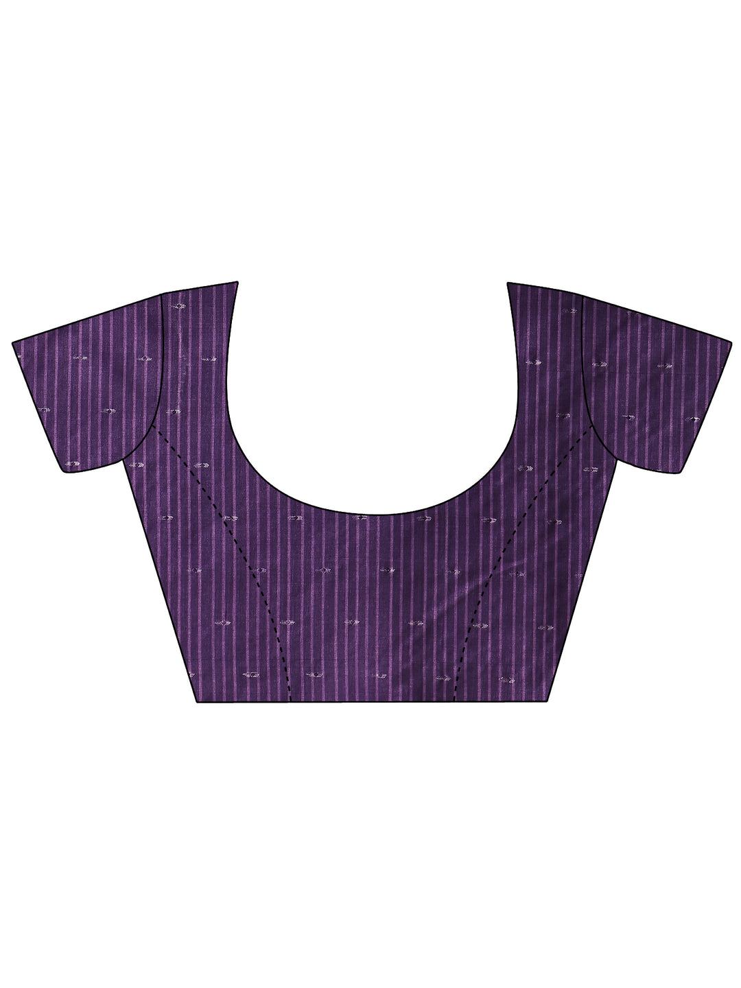  Lavender Ikat Printed Silk Blend Saree With Unstitched Blouse Piece 