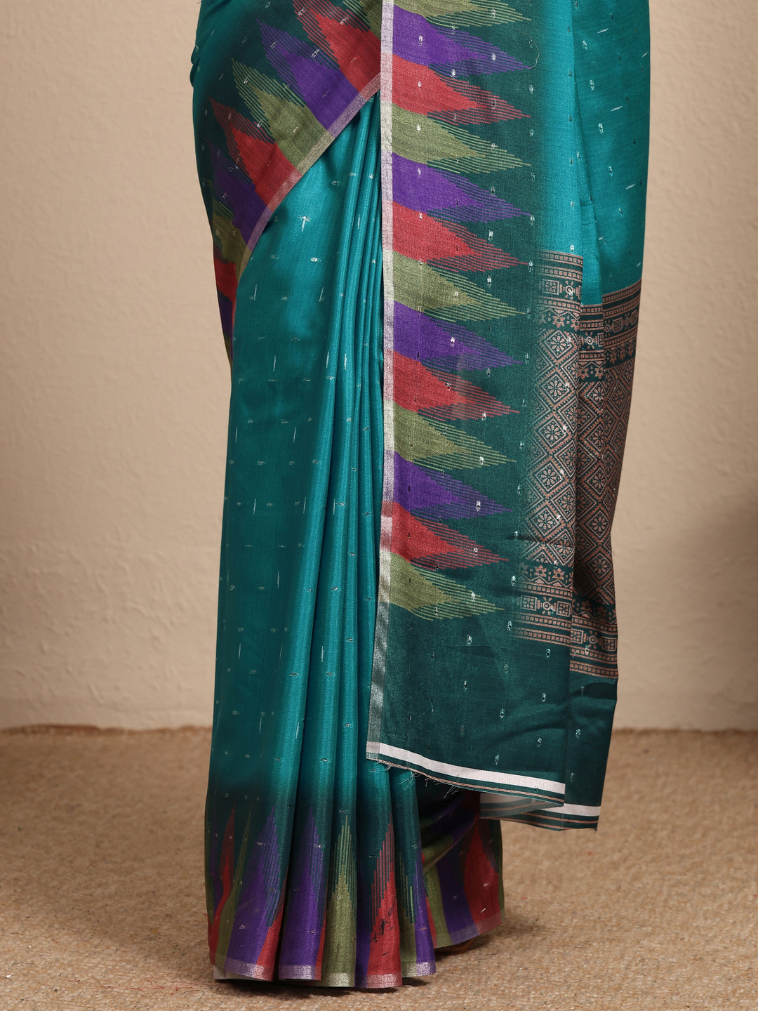 Blue Woven Design Silk Blend Saree With Unstitched Blouse Piece 