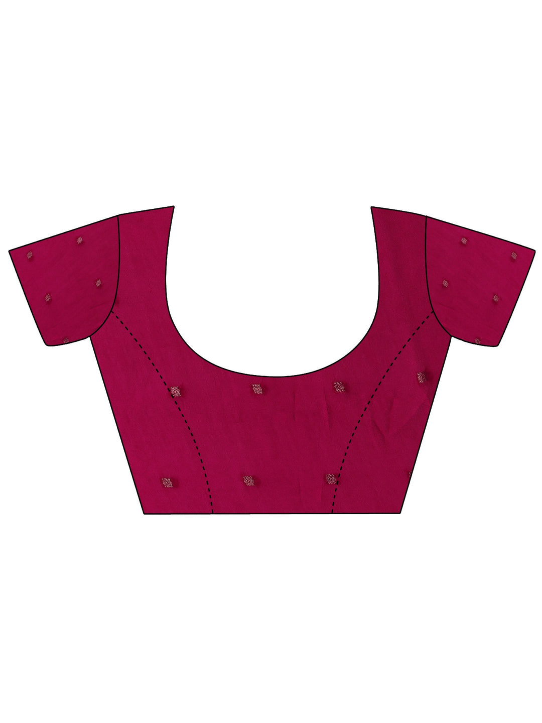  Pink Printed Silk Blend Saree With Unstitched Blouse Piece 