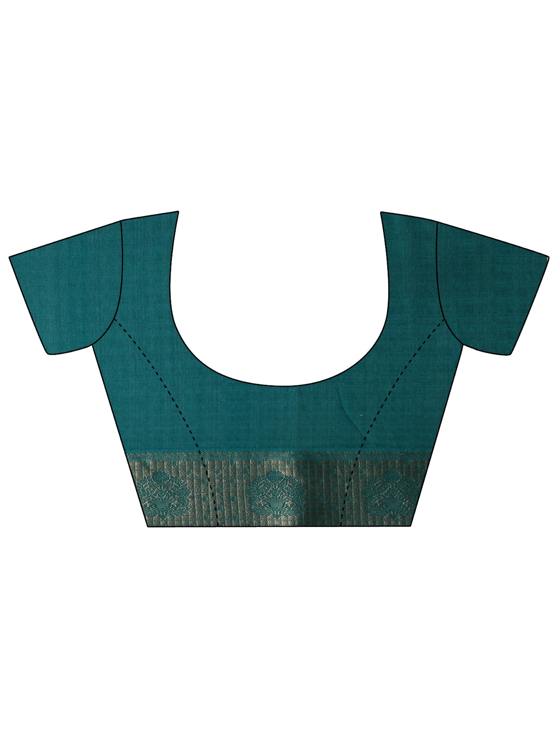  Blue Bandhani Printed Silk Blend Saree With Unstitched Blouse Piece 