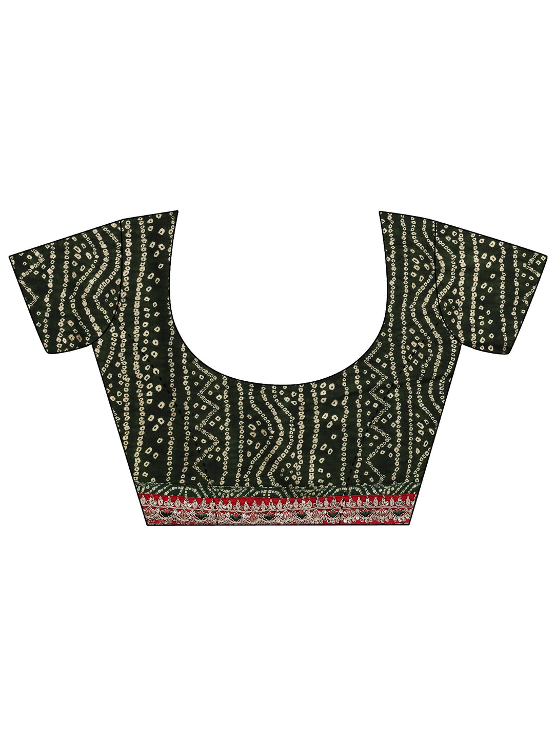  Red Embroidered Silk Blend Saree With Unstitched Blouse Piece 