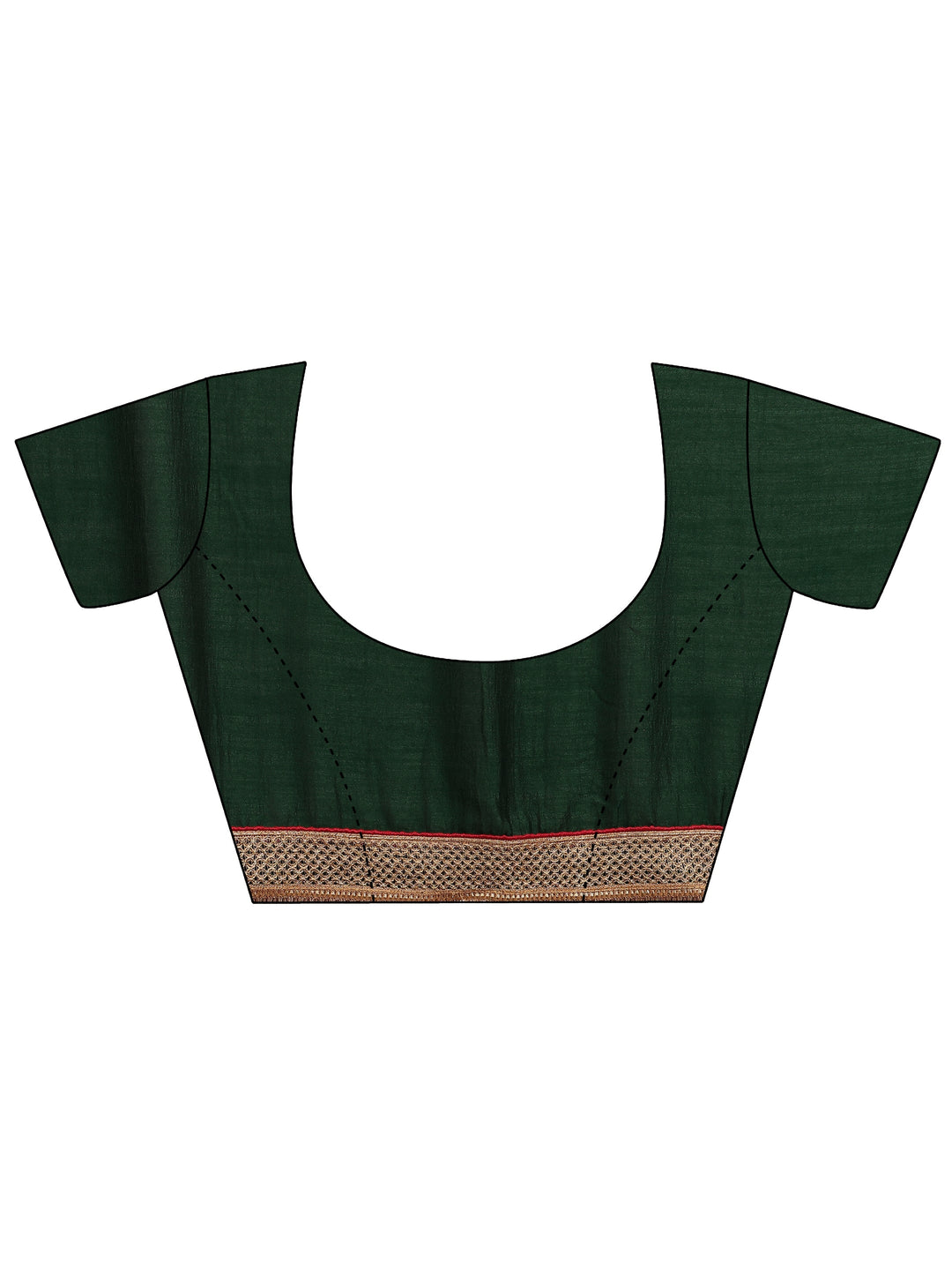  Green Bandhani Printed Silk Blend Saree With Unstitched Blouse Piece 