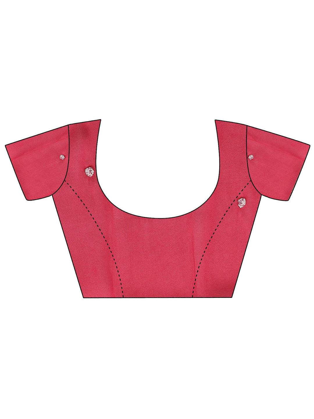  Pink Embellished Silk Blend Saree With Unstitched Blouse Piece 