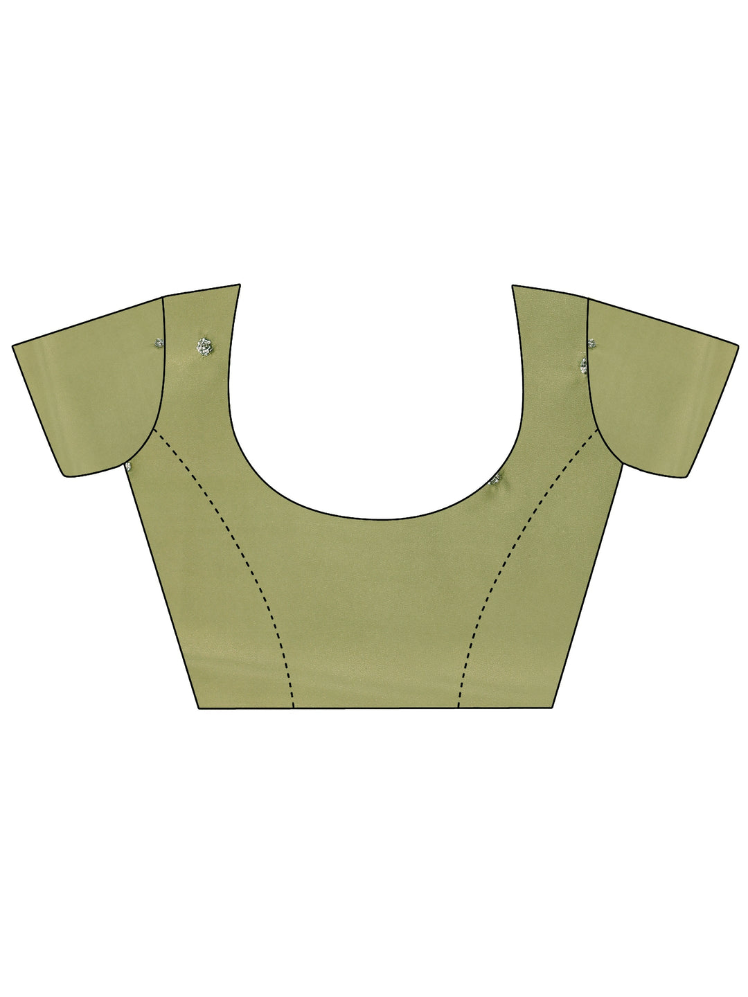  Green Embellished Silk Blend Saree With Unstitched Blouse Piece 