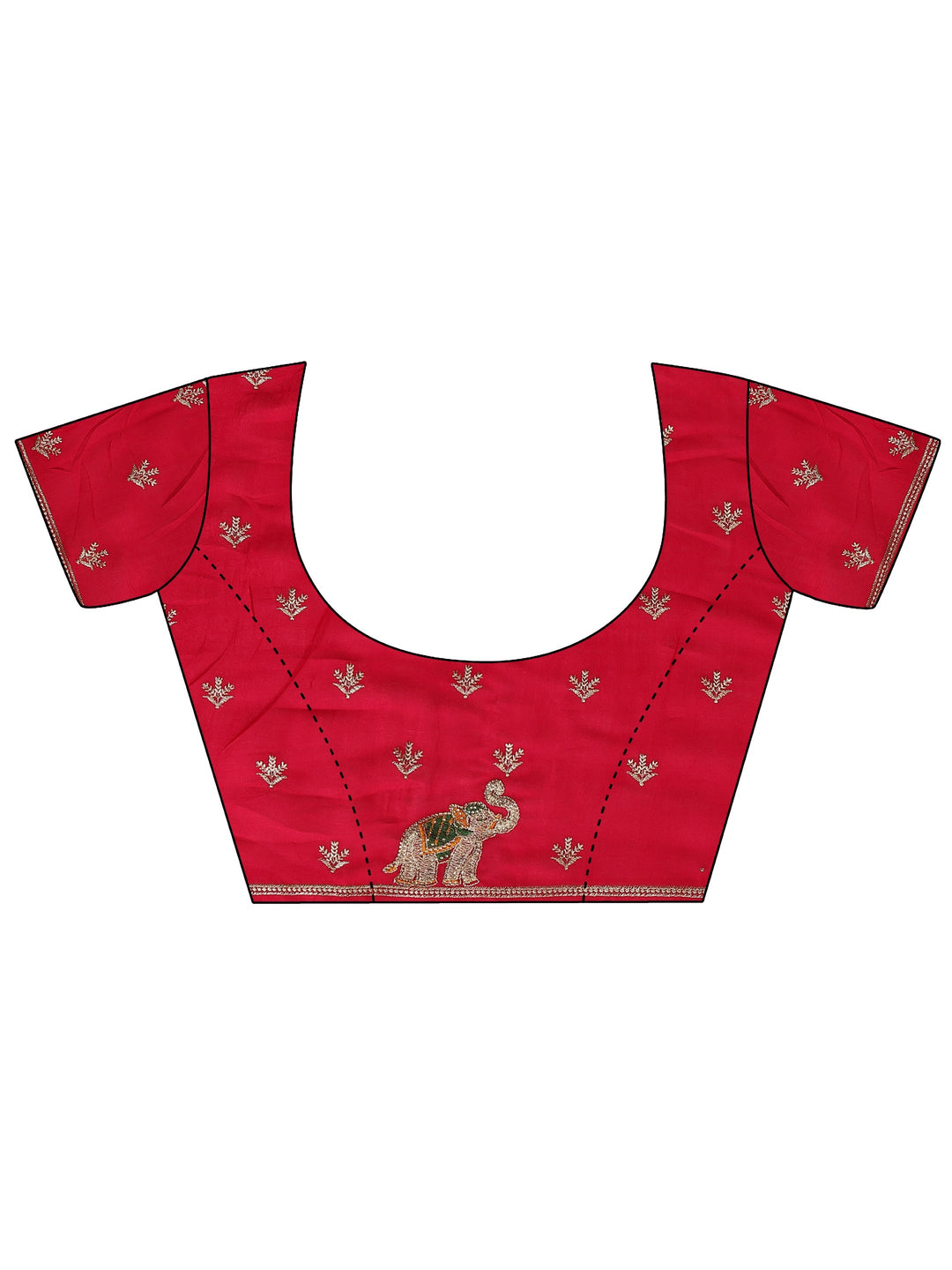  Mustard Bandhani Printed Silk Blend Saree With Unstitched Blouse Piece 