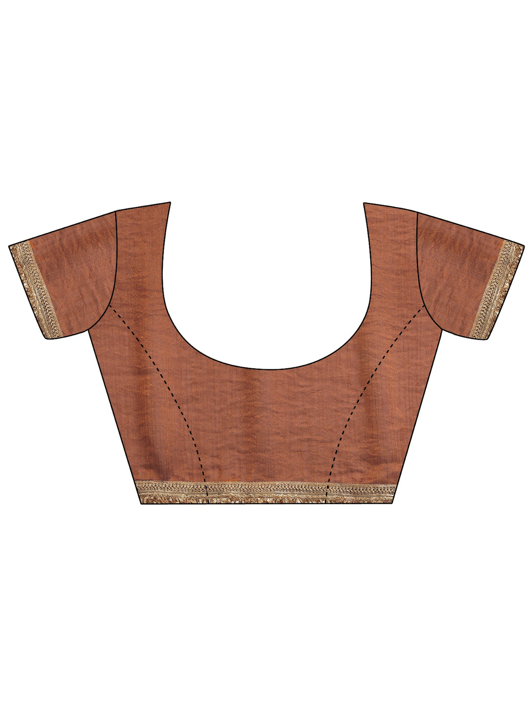  Brown Embellished Silk Blend Saree With Unstitched Blouse Piece 