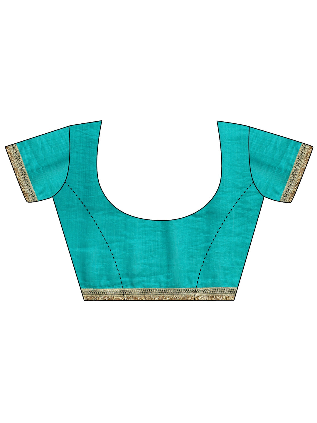  Blue Embellished Silk Blend Saree With Unstitched Blouse Piece 