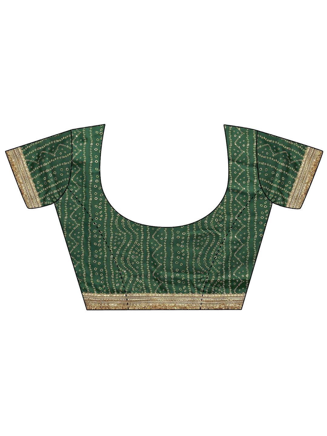  Maroon Chevron Printed Silk Blend Saree With Unstitched Blouse Piece 
