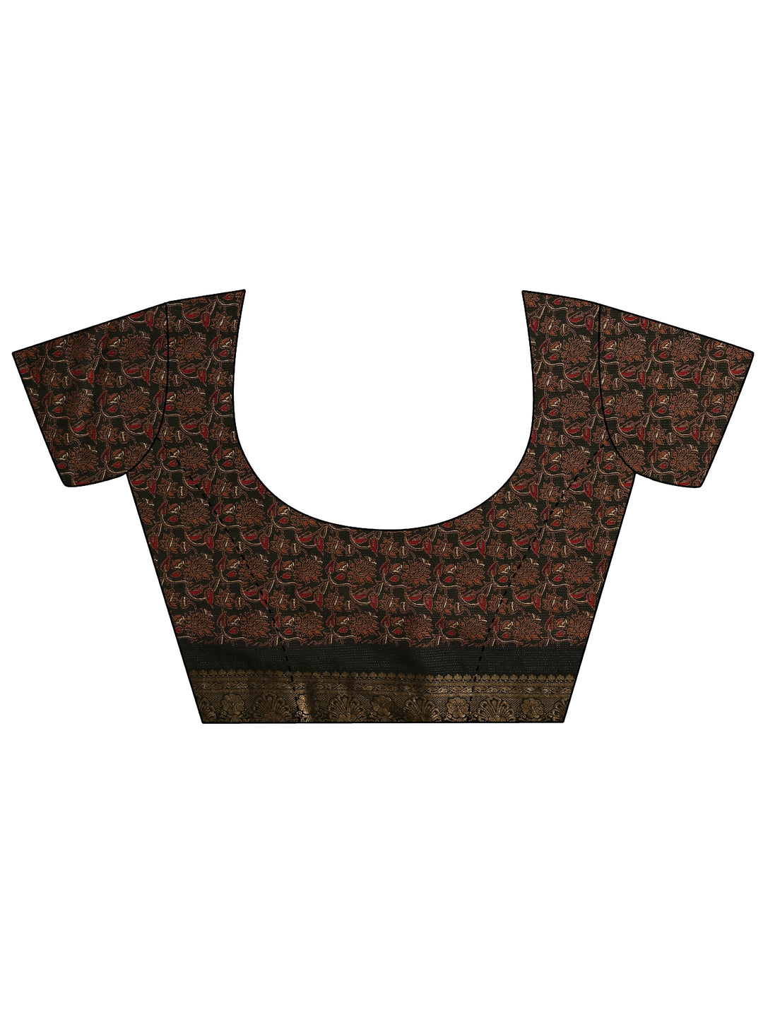  Green Solid Silk Blend Saree With Unstitched Blouse Piece 