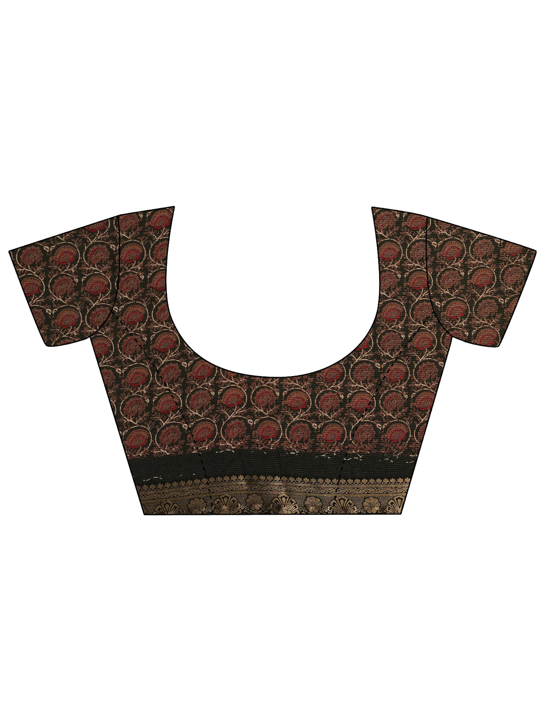  Green Solid Silk Blend Saree With Unstitched Blouse Piece 