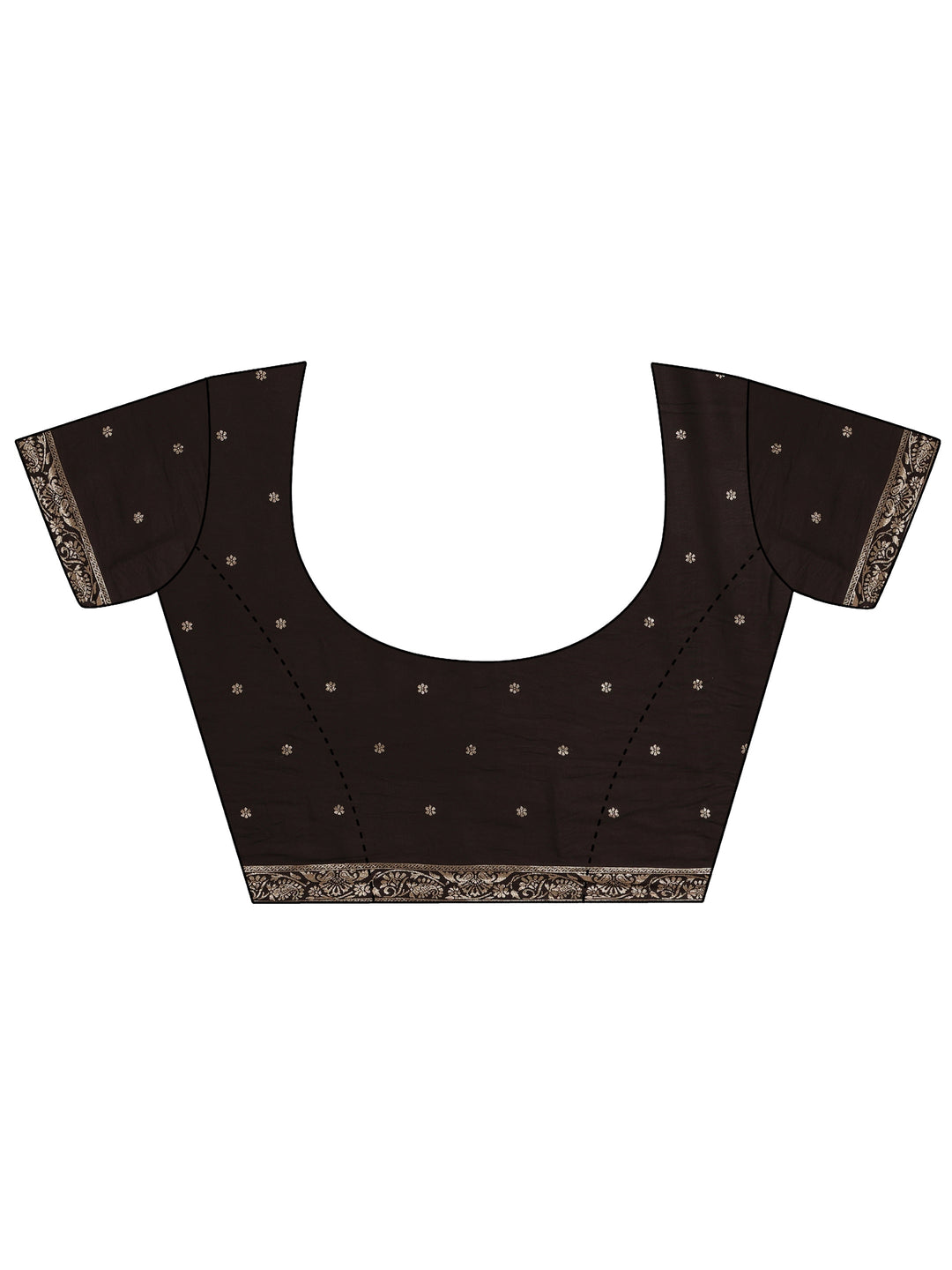  Black Woven Design Silk Blend Saree With Unstitched Blouse Piece 