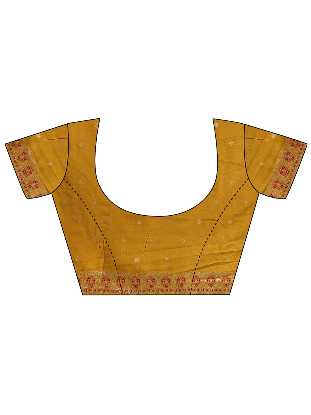 Mustard Woven Design Silk Blend Saree With Unstitched Blouse Piece 