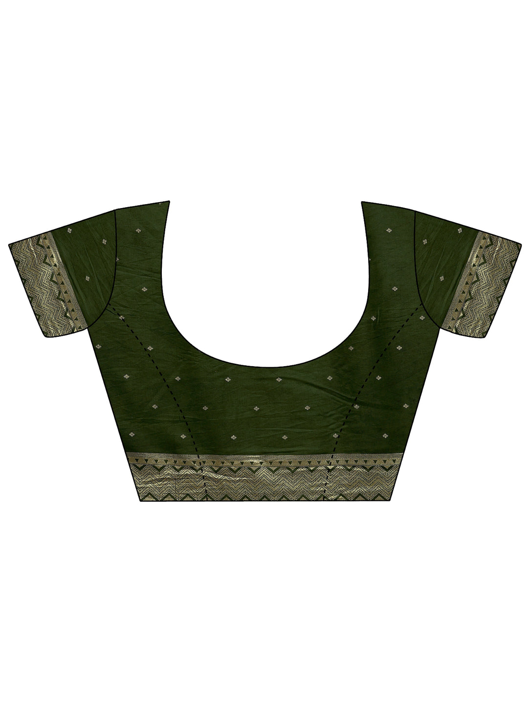  Green Woven Design Silk Blend Saree With Unstitched Blouse Piece 