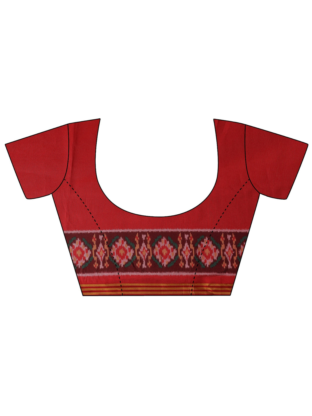  Lavender Abstract Printed Silk Saree With Unstitched Blouse Piece 