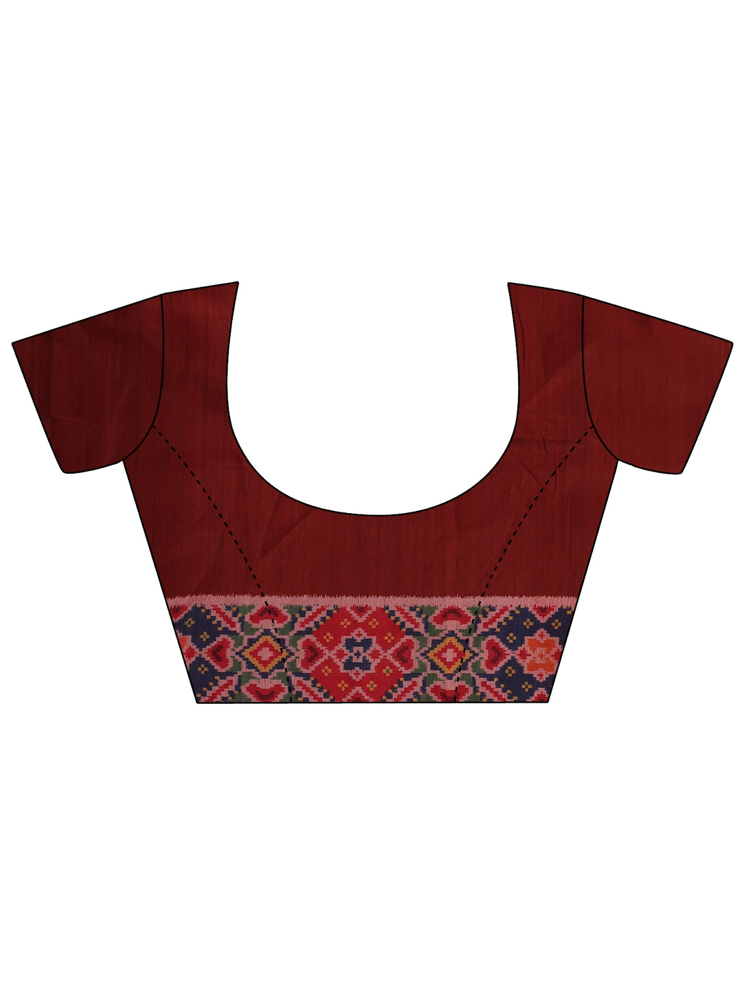  Multi Printed Silk Saree With Unstitched Blouse Piece 