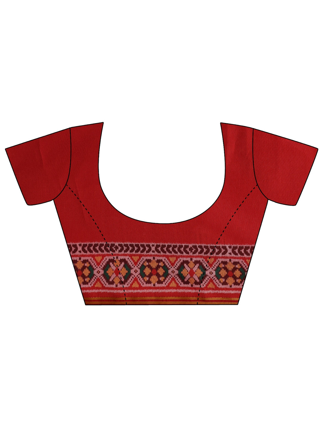  Multi Abstract Printed Silk Saree With Unstitched Blouse Piece 