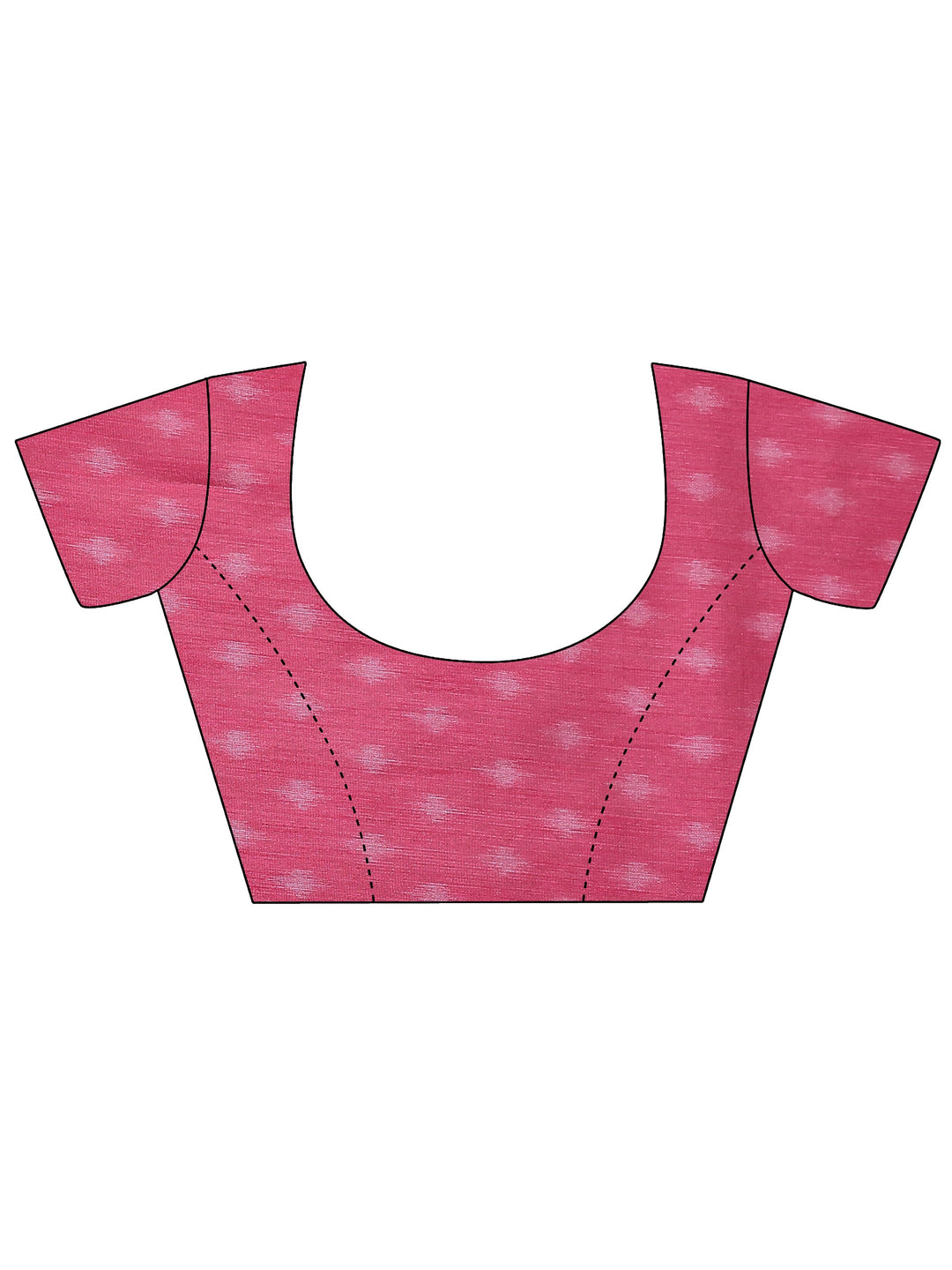  Navy Blue Ikat Printed Silk Saree With Unstitched Blouse Piece 